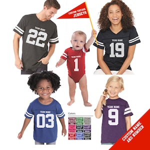 CUSTOM Vintage Football Jersey with Your Team Name and Number image 3