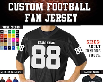 Custom Football Fan Jersey: Personalized Team Name & Number