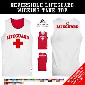 Custom Reversible Lifeguard Moisture Wicking Tank Top
