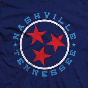 Vintage Nashville Tennessee State Flag Design. Also in Chattanooga, Nashville and Knoxville.