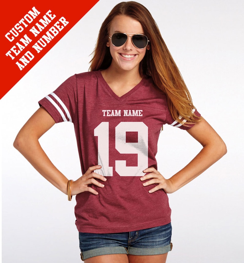 CUSTOM Vintage Football Jersey with Your Team Name and Number image 1