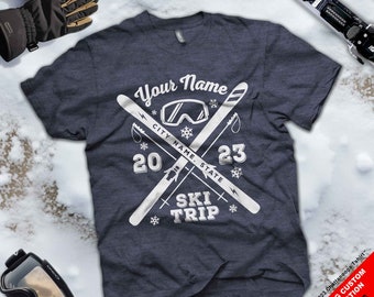 Custom Snow Skiing Shirts - Your Family Name Ski Trip 2023