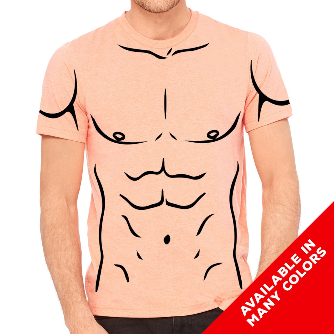 Funny Six Pack Muscles Cartoon Print | Essential T-Shirt