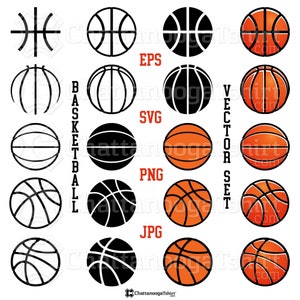 Dynamic Basketball SVG Clipart Bundle for Cricut, Sports DIY Projects, Digital Vector Files, Instant Download