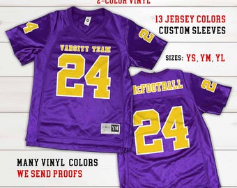 Personalized Kids Football Jersey: Custom Team Name & Number