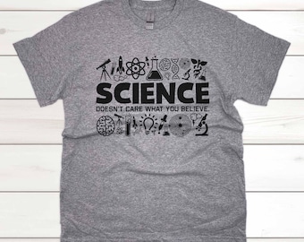 Science Doesn't Care T-Shirt: Funny Gildan Ultra Cotton Tee, Nerd Humor 2025 Shirt