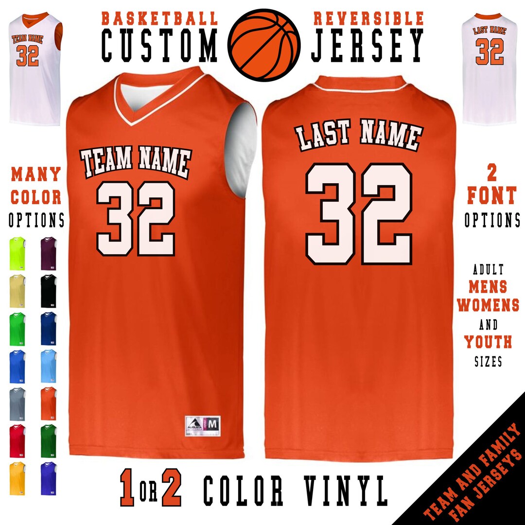 Reversible CUSTOM Basketball Team Name and Number Jersey With Custom