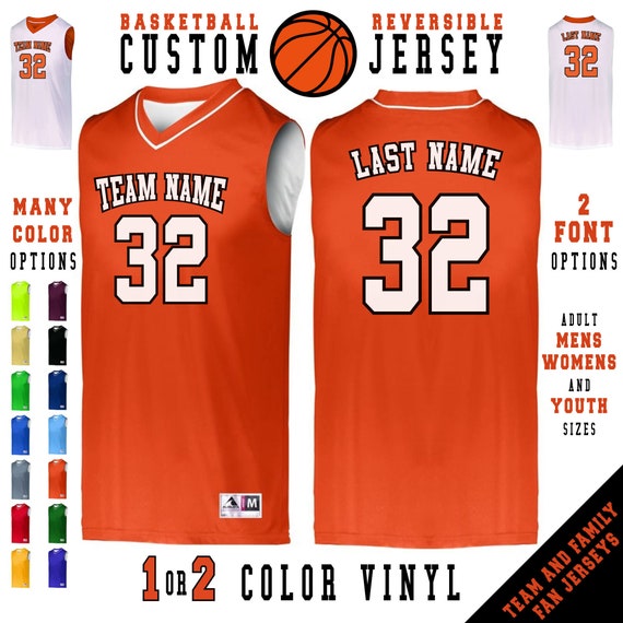 Custom Basketball Jersey - Unisex, Women's & Youth Size - Add Name & Number : Sports & Outdoors