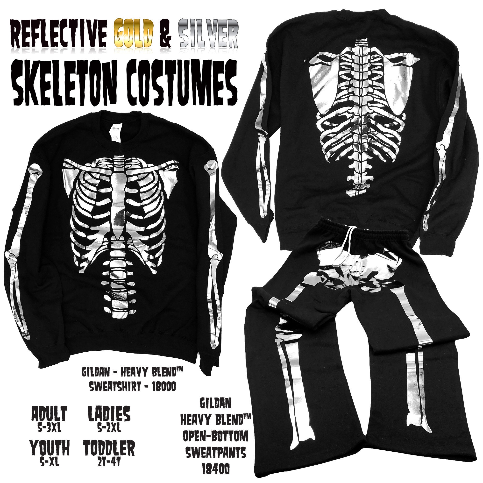 skeleton sweatshirt and pants
