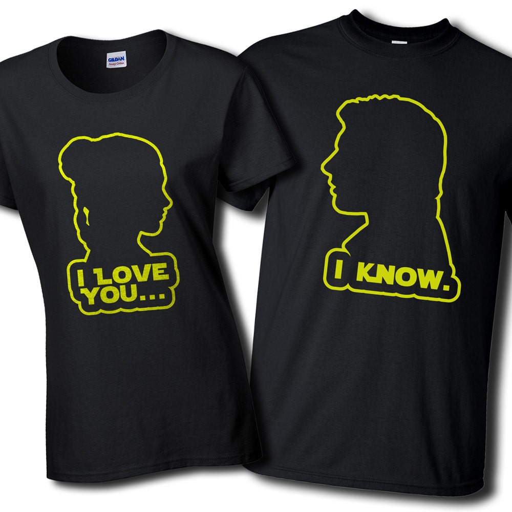 STAR WARS I Love You I Know Tシャツ XL Han Solo & Leia T-shirts: 