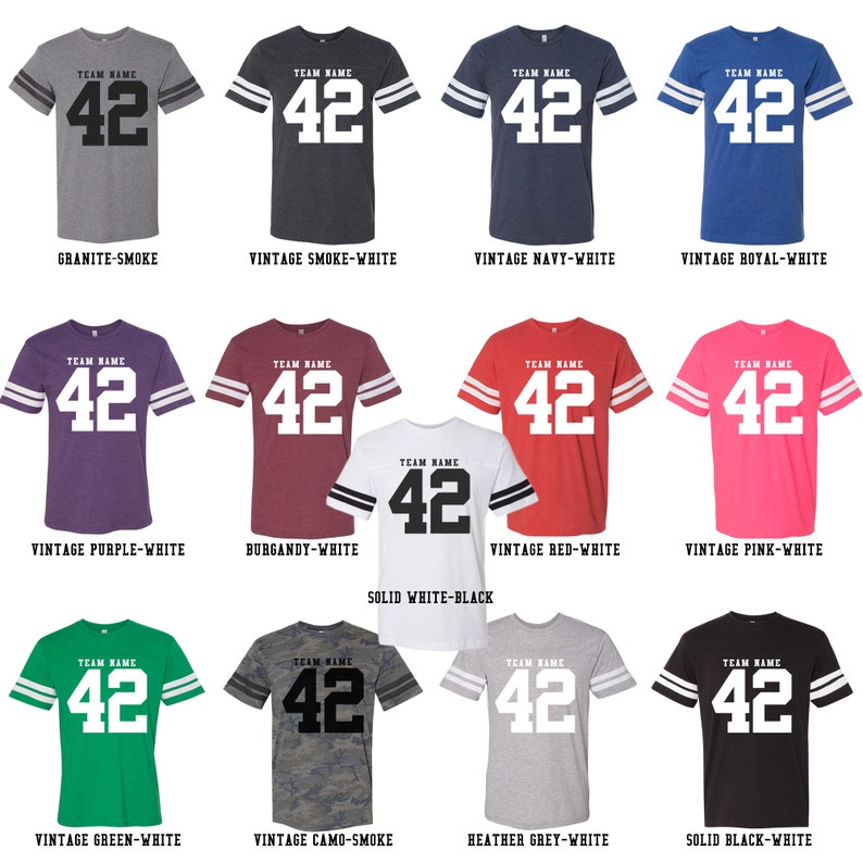 CUSTOM Vintage Football Jersey with Your Team Name and Number image 2