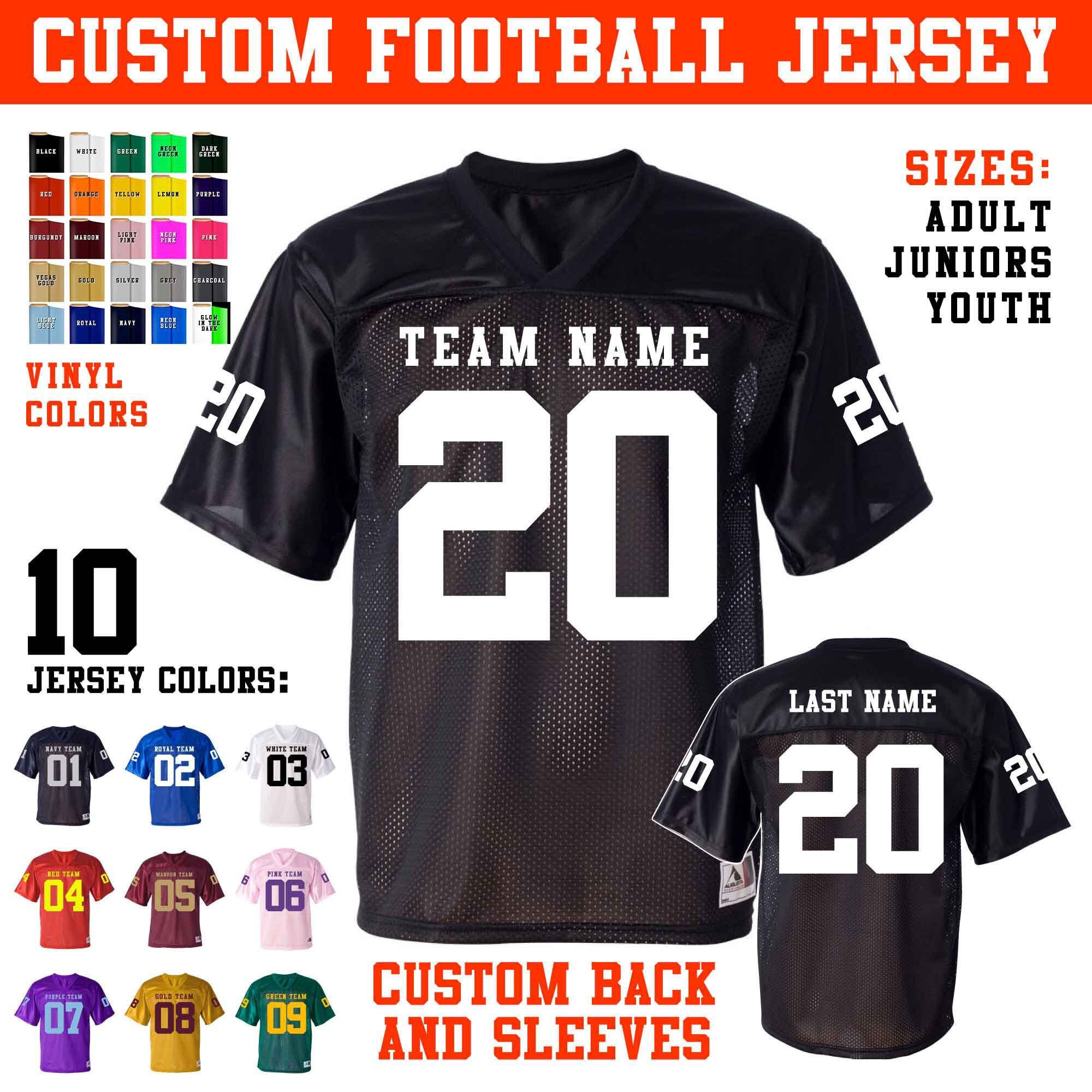  Custom Replica Football Jerseys for Men Personalized Add Your  Team Name Number : Clothing, Shoes & Jewelry