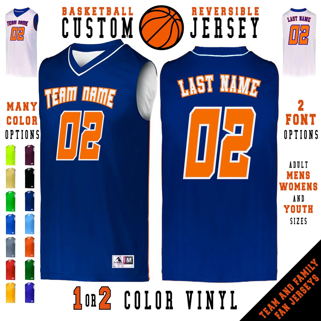 Reversible CUSTOM Basketball Team Name and Number Jersey With Etsy