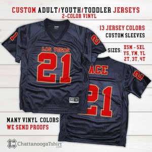 Personalized Football Jersey: Custom Team Name & Number, Adult Unisex