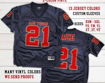 Personalized Football Jersey: Custom Team Name & Number, Adult Unisex