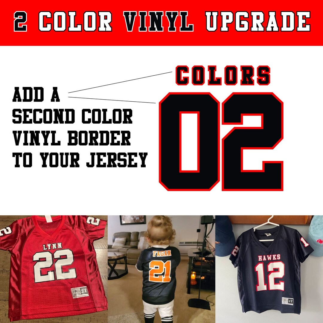 2color Vinyl UPGRADE Border for Custom Jerseys Etsy