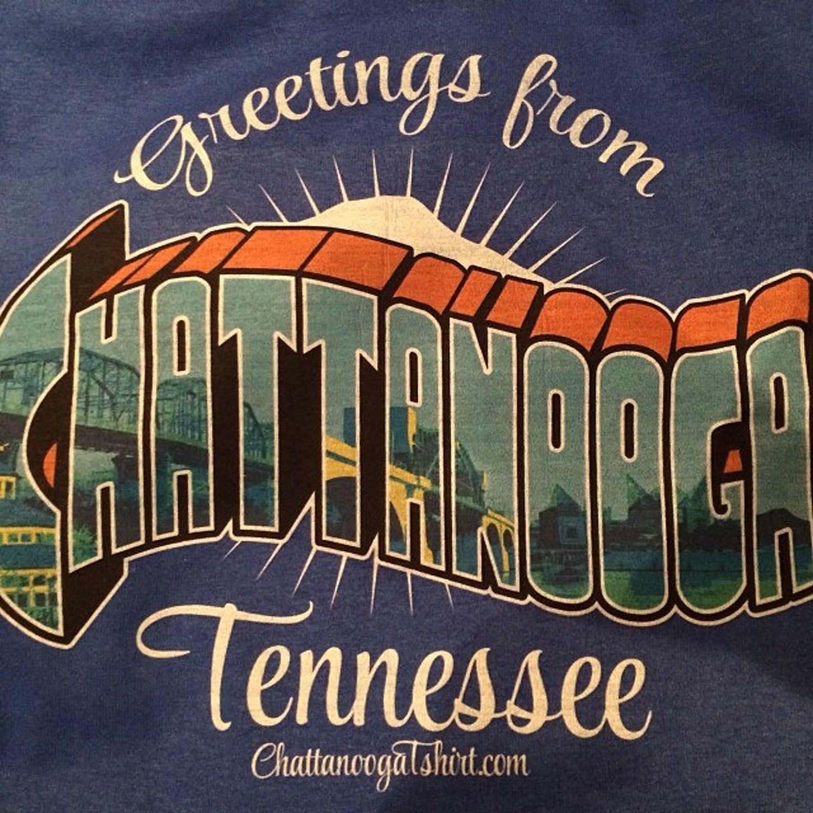 GREETINGS From CHATTANOOGA TENNESSEE Vintage Style Souvenir T - Etsy