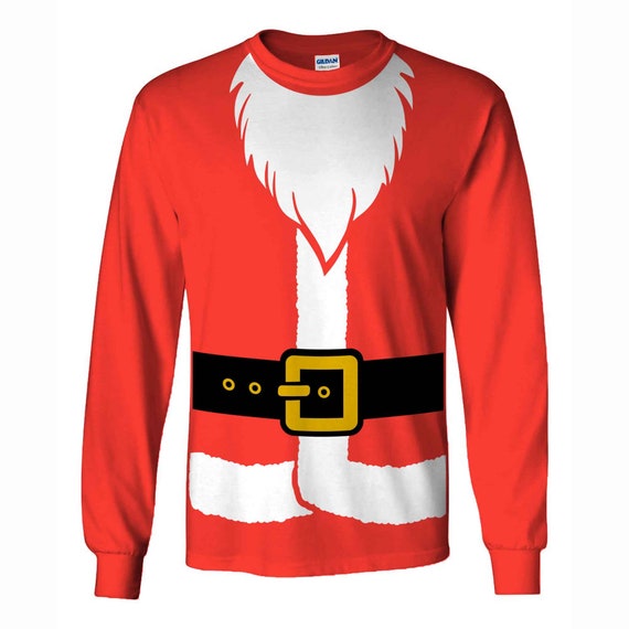 Christmas Santa Claus Costume Sweatshirt or Long Sleeve T