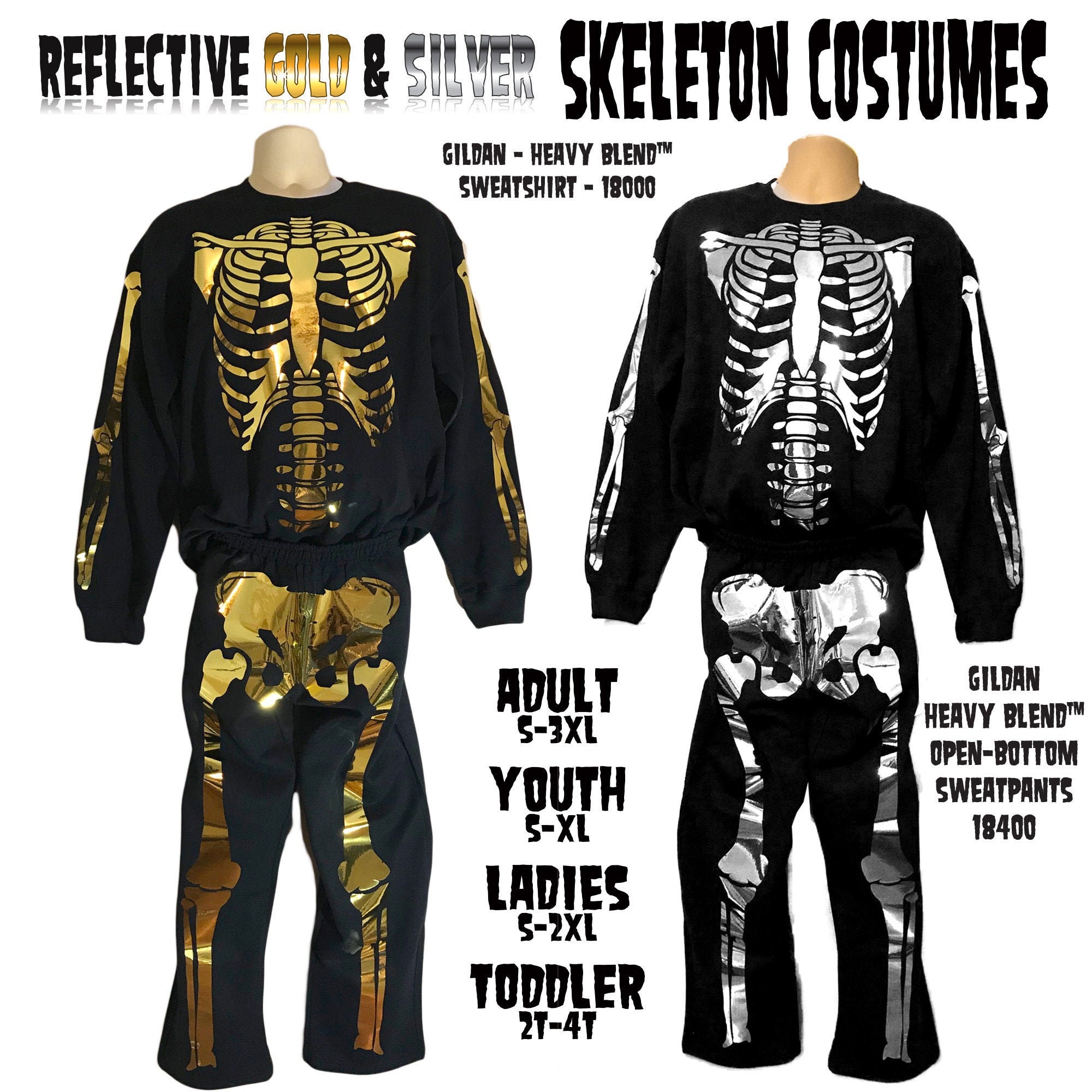 skeleton sweatshirt and sweatpants