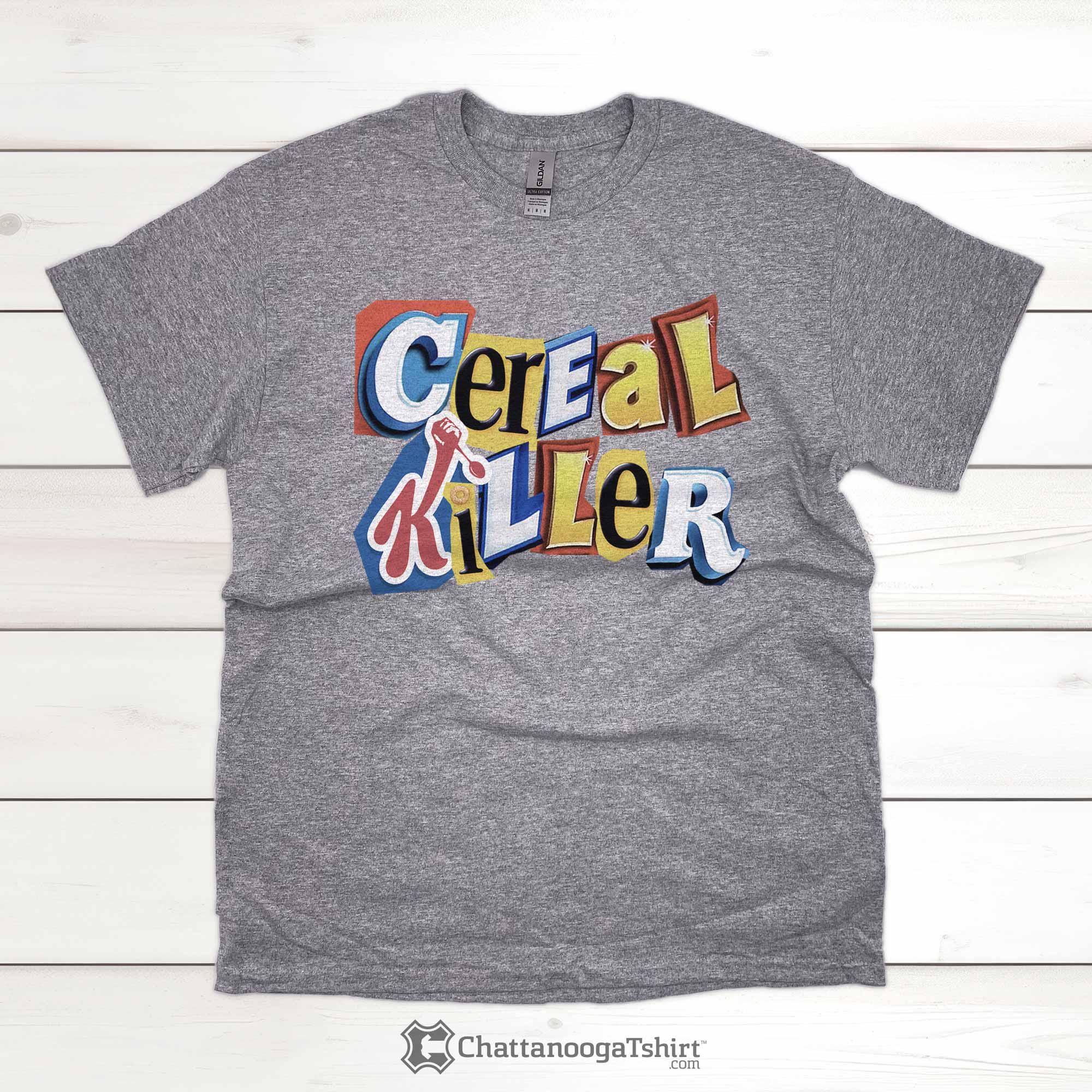 Cereal Killer T-shirt – Funny Cutout Ransom Note Style for the Sugary ...