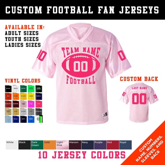 Size chart for youth football cheap jerseys