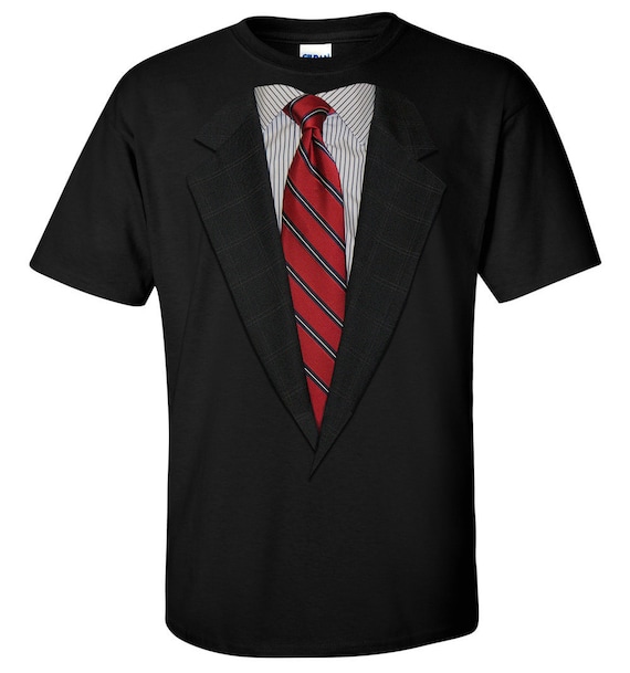 Pub Grine Herre venlig Suit Up Realistic Suit and Tie T-shirts. 4 Tie Colors & - Etsy