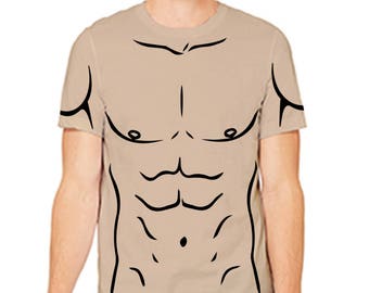 Strong Muscle Man Funny Costume T-shirts with Sleeve Muscles and in Many  Colors. 