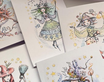 Witchlings Spell Note Cards: Paulina Fae A2 Greeting Cards