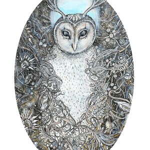 Owl Art Prints - Owls - Enchanted Owl Art Print Reproductions by Paulina Fae