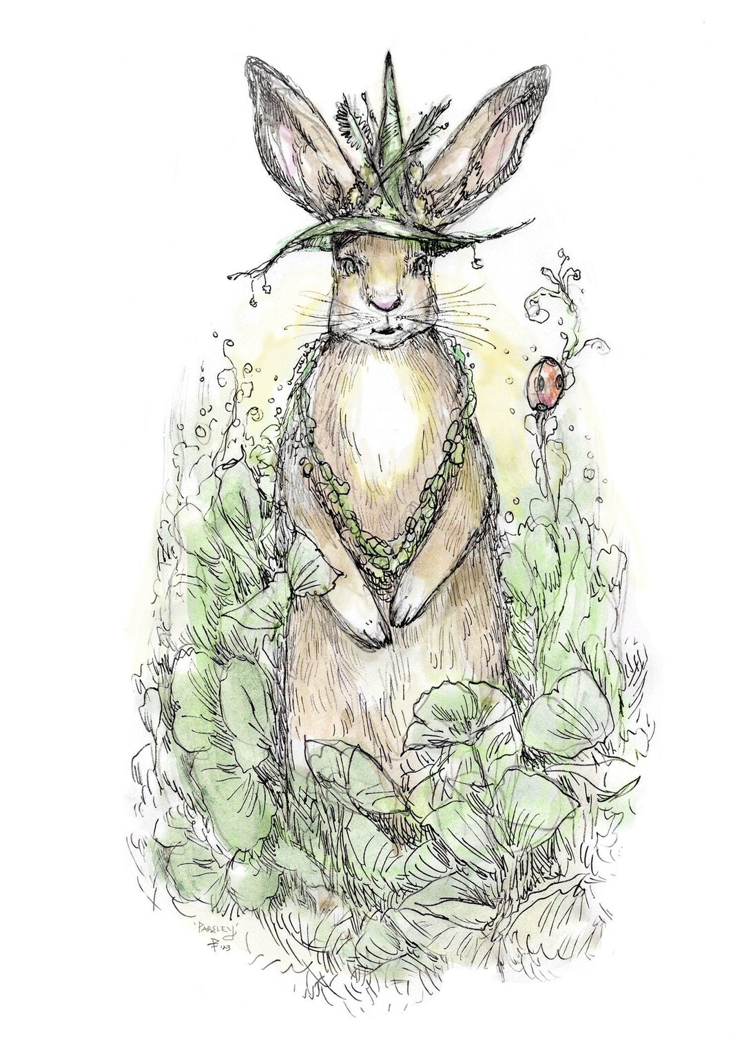 Rabbit Art - Rabbits - Bunnies - Hares - Bunny Art Print Reproductions ...
