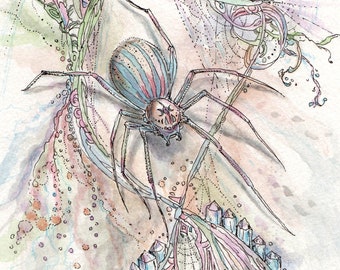 Luna Moth Art, Spider Art, Bee Art, Cicada Art, Honeybee Prints, Insect Art by Paulina Fae