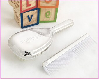 personalized baby brush and comb set