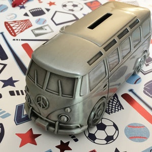 Mini Bus Coin Bank - Mini Van Coin Bank - VW Bus inspired Coin Bank - Child Coin Bank - Baby Shower Gift - New Baby Gift - Car Piggy Bank