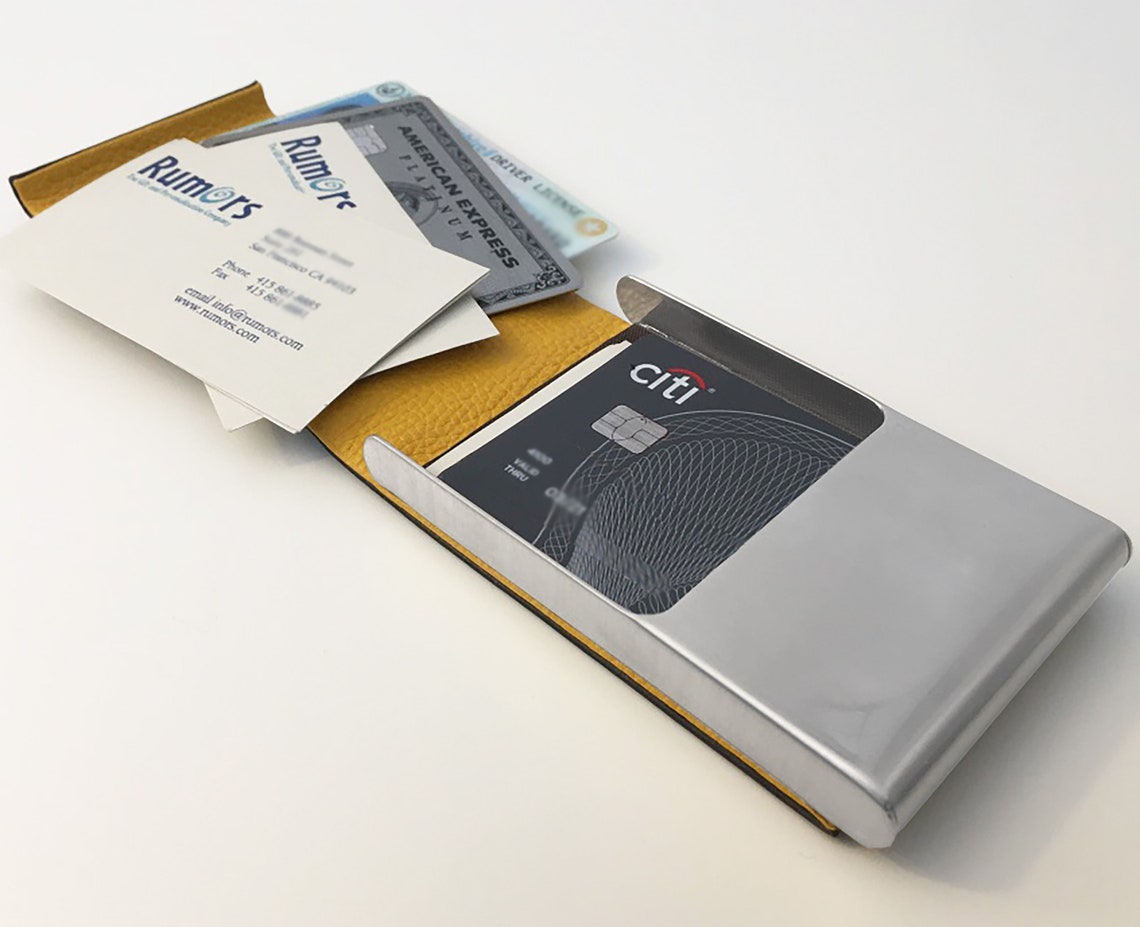 Leather Business Card Case Personalized Vertical Business Etsy