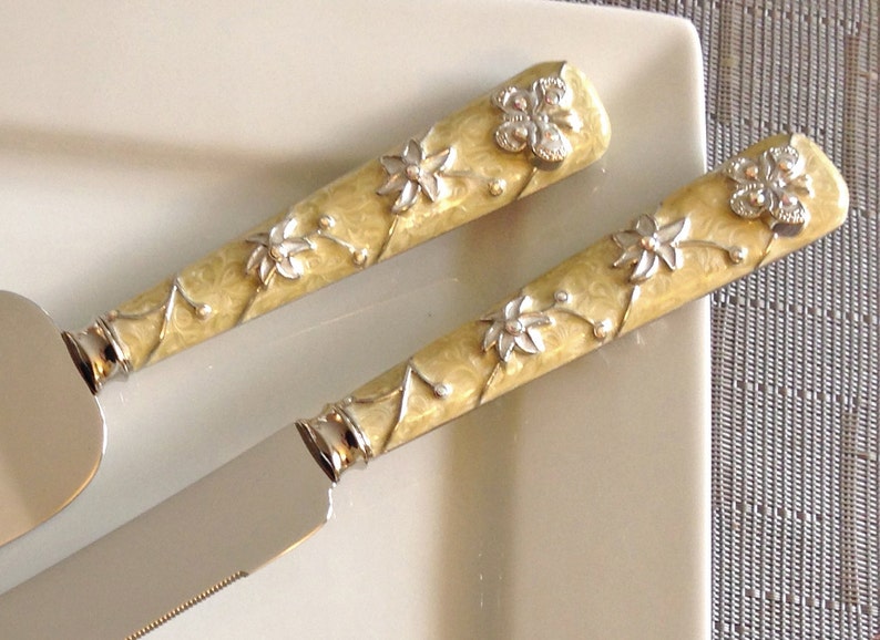 Butterfly Cake Knife and Server Set Etsy