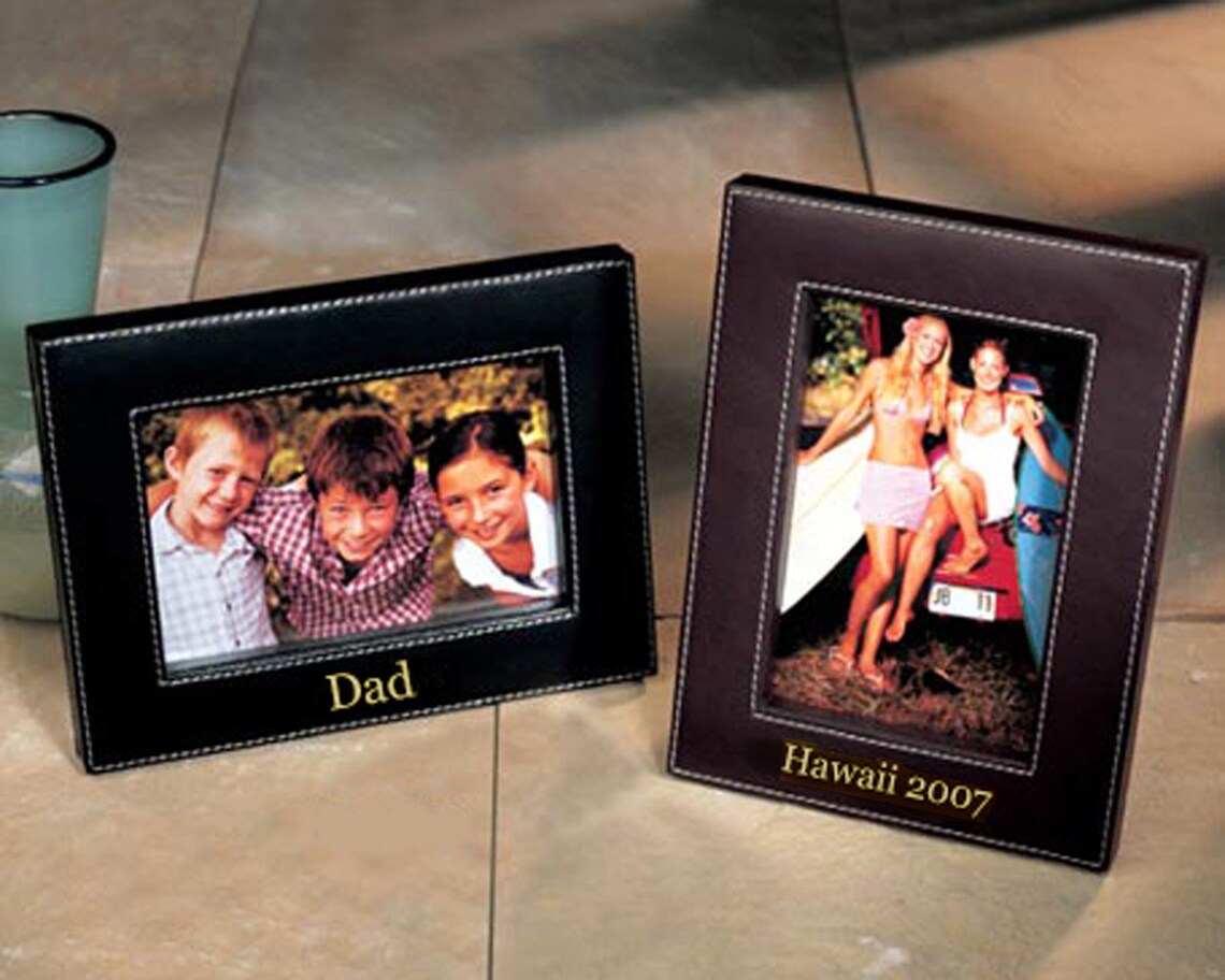 Leather Frame Personalized Leather Frame Makes a great Etsy