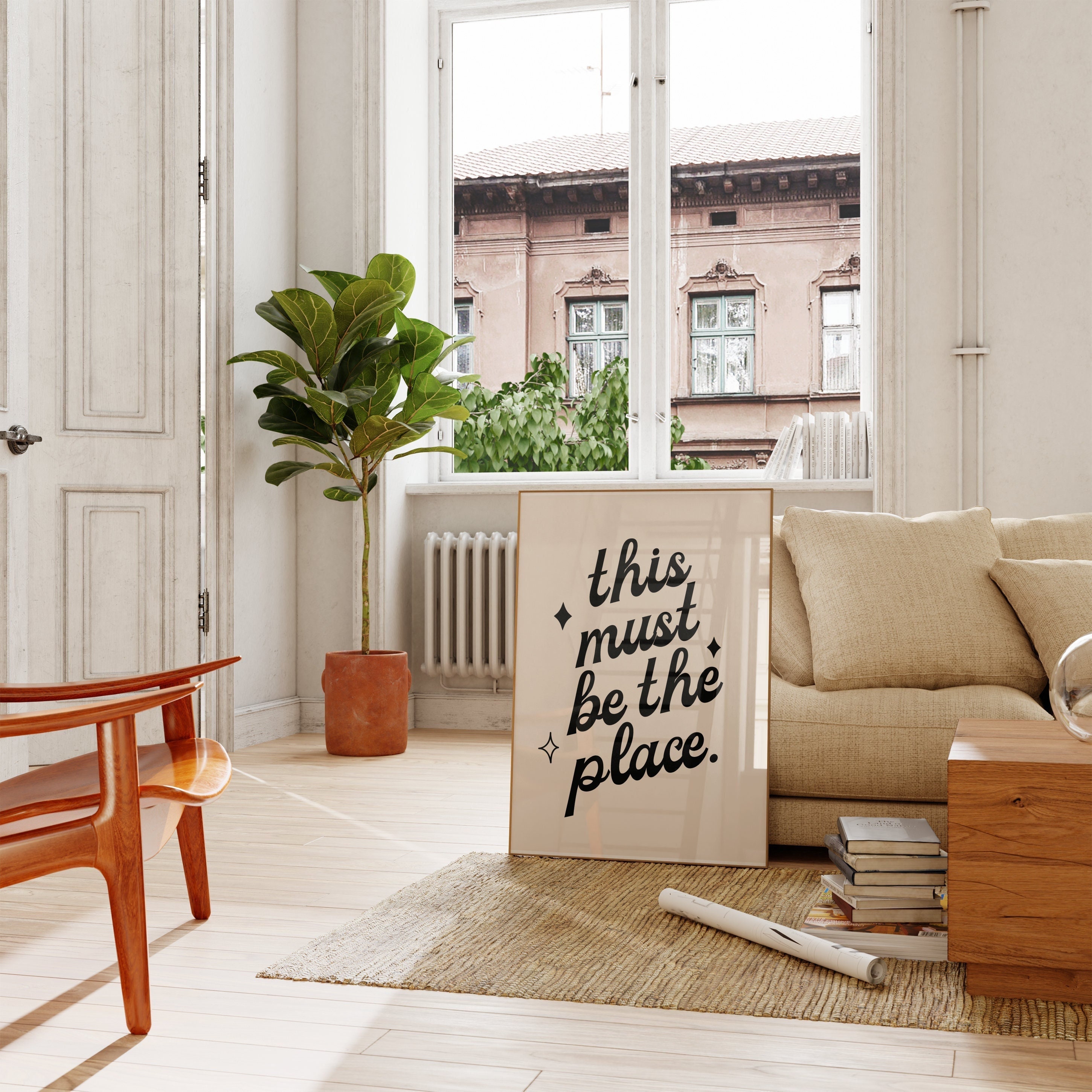 This must be the place | Instant Printable Art | Digital Download | Retro Wall Art | Trendy Wall Art | Retro Poster | Boho Art