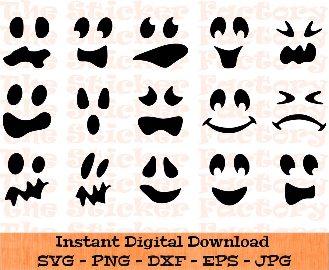 Ghost Face Svg Bundle Digital Download SVG DFX PNG Eps