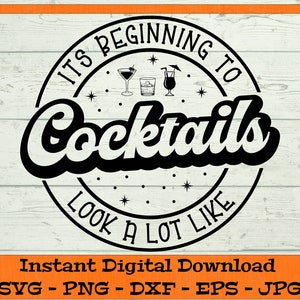 Es beginnt, um aussehen wie Cocktails SVG - digitaler Download - lustige Weihnachten Shirt PNG, Clipart-Datei für Cricut svg dxf png eps jpg