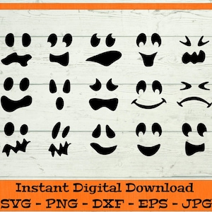 Ghost Face svg Bundle – Digital Download – SVG, DFX, PNG, Eps, Jpg - Cutting Files for Cricut, Halloween svg, Ghost svg, Ghost Clipart