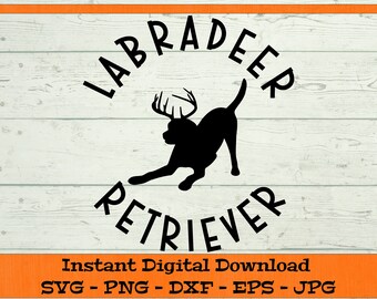 Labradeer Retriever SVG - Digital Download - Funny Christmas Shirt PNG, Labrador Reindeer PNG, Dog Clipart File for Cricut dxf png eps jpg