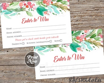 Christmas Raffle ticket template, Printable enter to win, Entry form, Door prize giveaway, Event, Party, Business, Digital, Craft booth