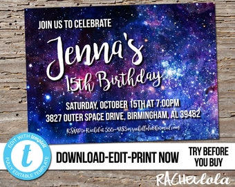 Galaxy Invitation Template 7