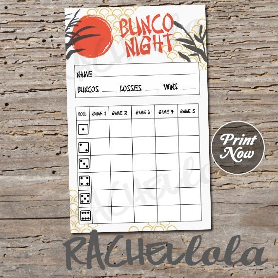 Chinese New Year Bunco Score Card Score Sheet Bunko Party Scorecard Winter Group Spring Printable Template Instant Digital Download By Rachellola Catch My Party