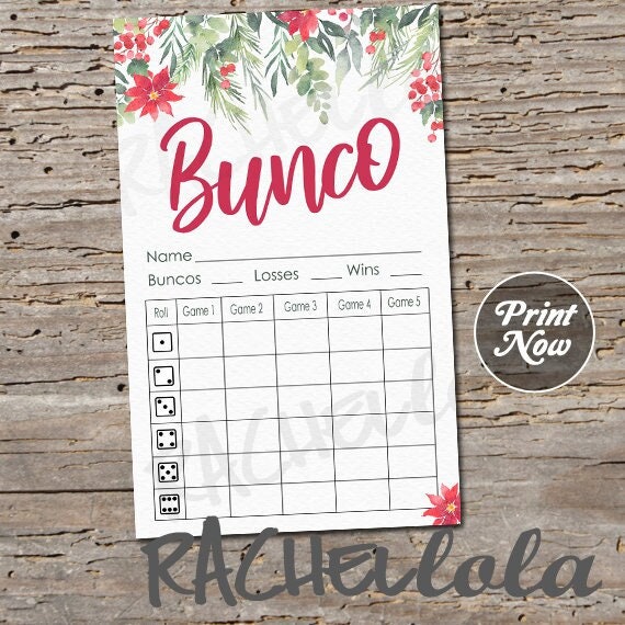 Christmas bunco score card Winter - Il 570xN.4326659232 2xod