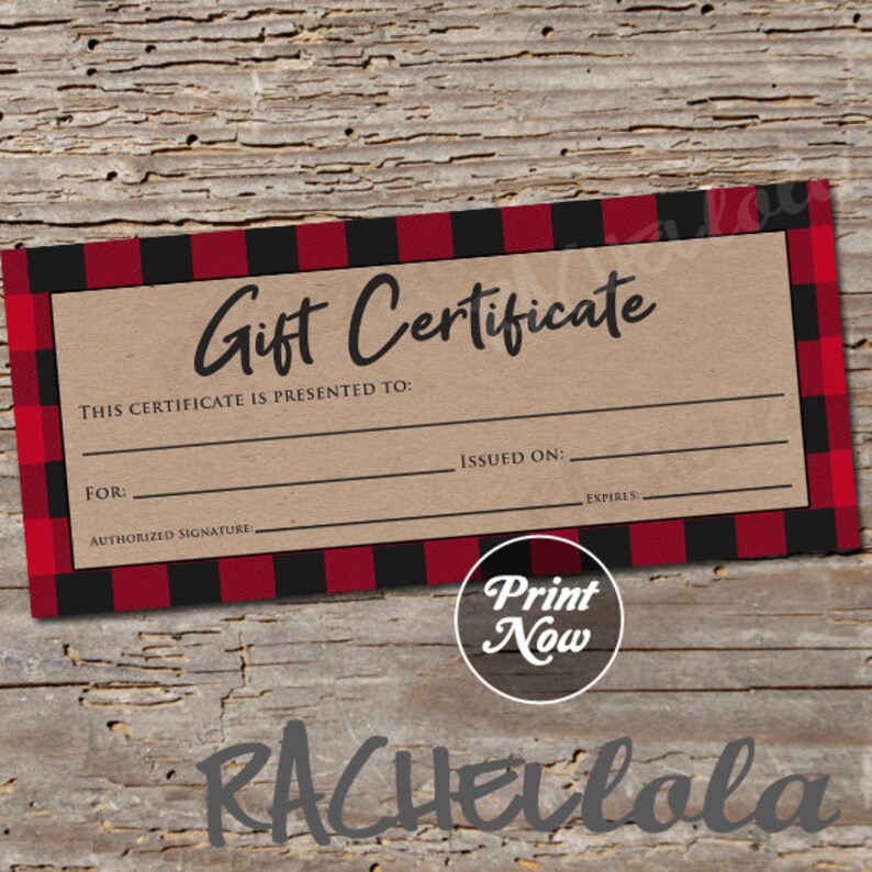 Printable Gift Certificate Fillable Template Christmas - Etsy