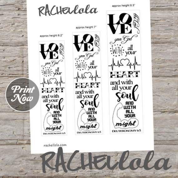 Deuteronomy 6 5 Bible Journaling Printable Template Instant Digital 