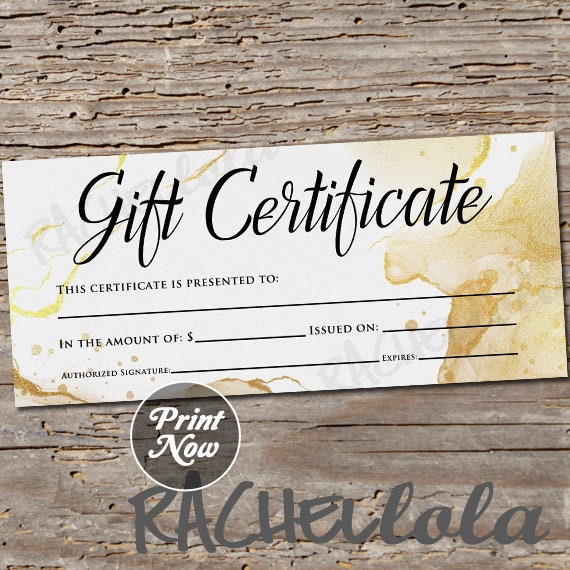 Printable Gift Certificate Template Christmas Birthday Mothers Day Printable Gift Certificate Template Christmas Birthday Mothers Day