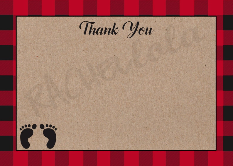 Template Lumberjack Baby Feet Printable Thank You Notes Baby Shower template-lumberjack-baby-feet-printable-thank-you-notes-baby-shower