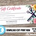 Editable Custom Hair Salon Gift Certificate template , Printable Hair stylist Gift voucher, Gift card, Instant download Templett, Flower 